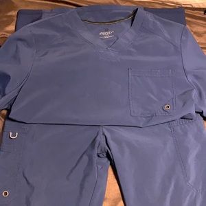 Infinity by Cherokee Blue Scrub Pants and Top
